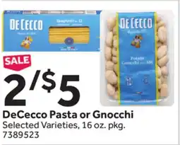 Stop&Shop DeCecco Pasta or Gnocchi offer