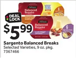 Stop&Shop Sargento Balanced Breaks offer