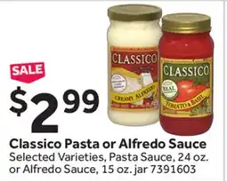 Stop&Shop Classico Pasta or Alfredo Sauce offer