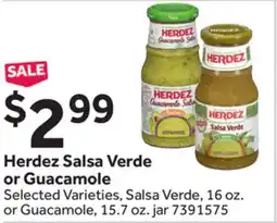 Stop&Shop Herdez Salsa Verde or Guacamole offer