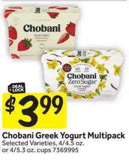 Stop&Shop Chobani Greek Yogurt Multipack offer