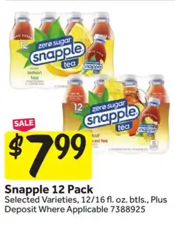 Stop&Shop SNAPPLE 12 PACK offer