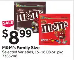 Stop&Shop M & M' s Family Size offer