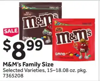 Stop&Shop M & M' s Family Size offer
