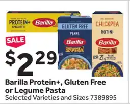 Stop&Shop BARILLA PROTEIN +, GLUTEN FREE OR LEGUME PASTA offer