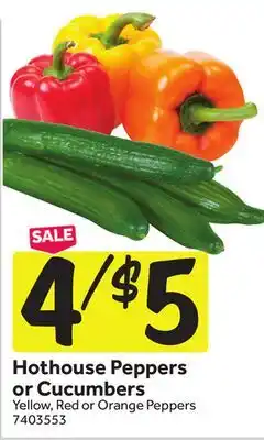 Stop&Shop HOTHOUSE PEPPERS OR CUCUMBERS offer