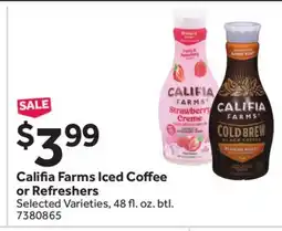 Stop&Shop Califia Farms Iced Coffee or Refreshers offer