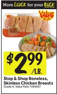 Stop&Shop Stop & Shop Boneless, Skinless Chicken Breasts offer