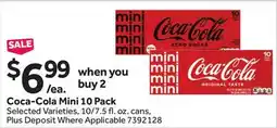 Stop&Shop Coca-Cola Mini 10 Pack offer