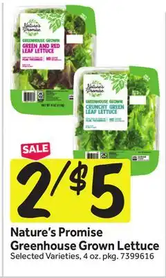 Stop&Shop Nature's Promise Greenhouse Grown Lettuce offer