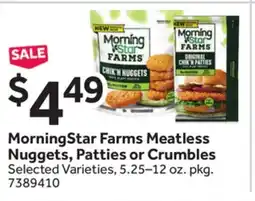Stop&Shop MorningStar Farms Meatless Nuggets, Patties or Crumbles offer