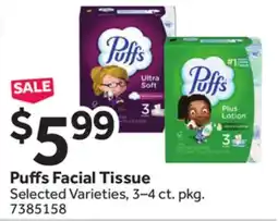 Stop&Shop Puffs Facial Tissue offer