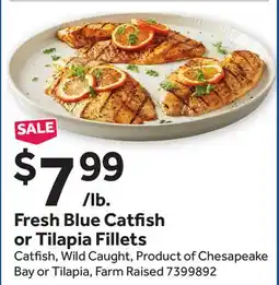 Stop&Shop Fresh Blue Catfish or Tilapia Fillets offer