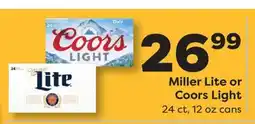 Weis Markets Miller Lite or Coors Light offer