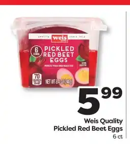 Weis Markets Weis Quality Pickled Red Beet Eggs offer