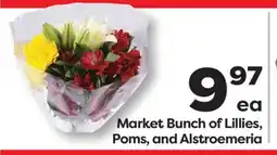 Weis Markets Market Bunch of Lillies, Poms, and Alstroemeria offer