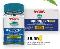 CVS CVS Brand Ibuprofen liquid filled capsules 80 ct offer