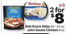 Weis Markets Bob Evans Sides 20-24 oz John Soules Chicken 8 oz offer
