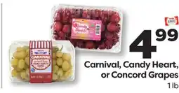 Weis Markets Carnival, Candy Heart, or Concord Grapes offer