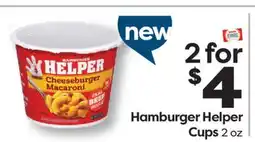 Weis Markets Hamburger Helper Cups offer