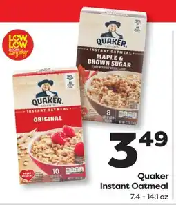 Weis Markets Quaker Instant Oatmeal offer