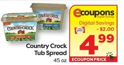 Weis Markets Country Crock Tub Spread offer