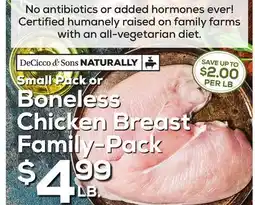 DeCicco & Sons Boneless Chicken Breast Family-Pack offer
