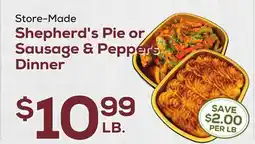 DeCicco & Sons Shepherd's Pie or Sausage & Peppers Dinner offer