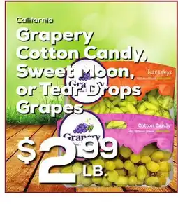 DeCicco & Sons California Grapery Cotton Candy, Sweet Moon, or Tear Drops Grapes offer