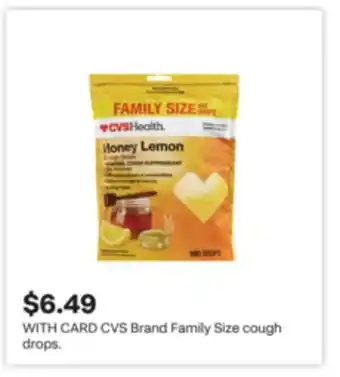 CVS CVS Brand Family Size cough drops offer