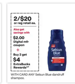 CVS ANY Selsun Blue dandruff shampoo offer