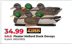 Runnings Zink Floater Mallard Duck Decoys offer