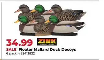 Runnings Zink Floater Mallard Duck Decoys offer