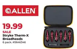 Runnings ALLEN Stryke Therm-X Broadheads offer