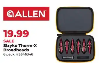 Runnings ALLEN Stryke Therm-X Broadheads offer