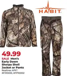 Runnings Habit Men's Early Dawn Sherpa Shell Jacket or Pants offer