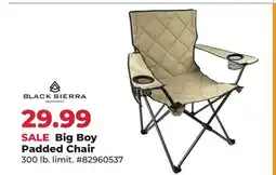 Runnings BLACK SIERRA Big Boy Padded Chair offer