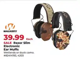 Runnings Walker's Razor Slim Electronic Ear Muffs offer