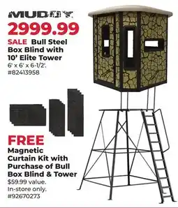 Runnings MUDDY Bull Steel Box Blind with 10' Elite Tower offer