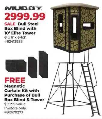Runnings MUDDY Bull Steel Box Blind with 10' Elite Tower offer
