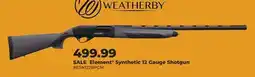 Runnings Weatherby Element Synthetic 12 Gauge Shotgun offer