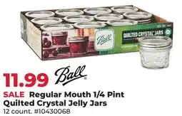 Runnings Ball Regular Mouth 1/4 Pint Quilted Crystal Jelly Jars offer