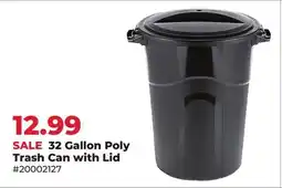 Runnings 32 Gallon Poly Trash Can with Lid offer
