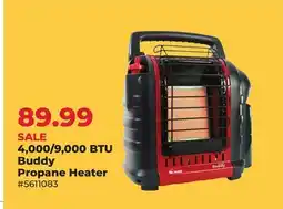 Runnings MR. Heater 4,000/9,000 BTU Buddy Propane Heater offer
