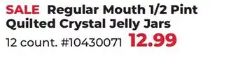 Runnings Regular Mouth 1/2 Pint Quilted Crystal Jelly Jars offer