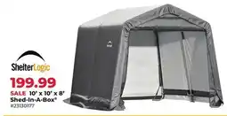Runnings Shelter Logic 10' x 10' x 8' Shed-In-A-Box offer