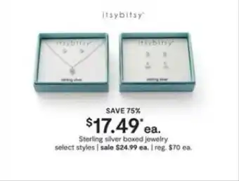 JC Penney Sterling Silver Boxed Jewerly Select Styles offer