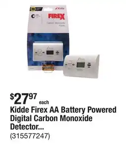 The Home Depot Kidde Firex AA Battery Powered Digital Carbon Monoxide Detector 21030262 offer