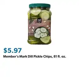 Sam's Club Member's Mark Dill Pickle Chips, 81 fl. oz offer