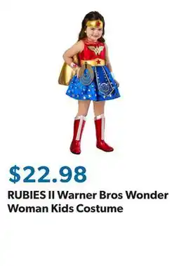 Sam's Club RUBIES II Warner Bros Wonder Woman Kids Costume offer